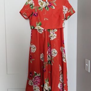 ASOS Maternity Orange Floral Dress